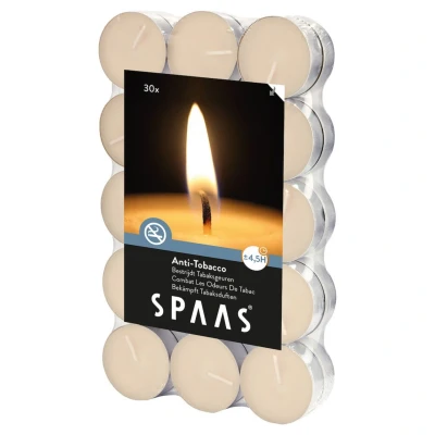 Afbeelding van SPAAS 30 anti tabak theelichten, ± 4,5 uur ivoor