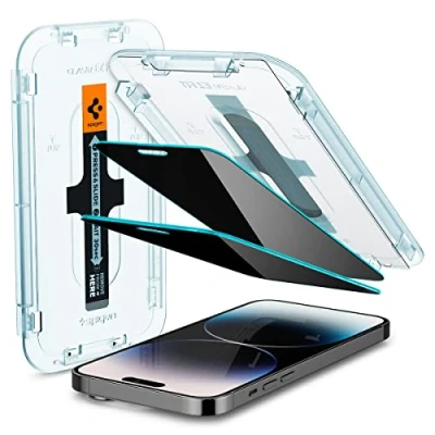 Afbeelding van Spigen EZ Fit Glas.tR iPhone 14 Pro Privacy Screen Protector 2 Pack