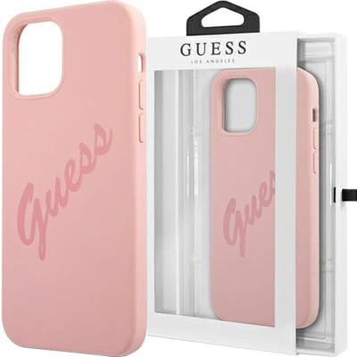 Afbeelding van Guess GUHCP12LLSVSPI iPhone 12 Pro Max 6.7 roze/roze hardcase Script Vintage