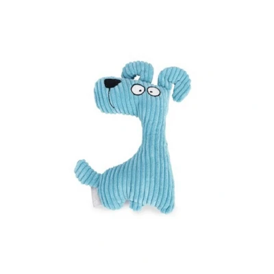 Afbeelding van Beeztees Knuffel Dog Luz Ribstof Blauw 23x14x4cm