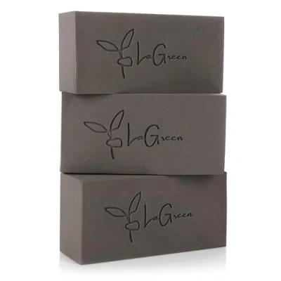 Afbeelding van LaGreen Lot de 3 éponges en mousse pour fleurs fraîches, séchées, composition florale et couronne l&#039;Avent 20 x 10 7 cm Gris