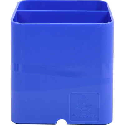 Afbeelding van Exacompta Ref. 67779D doos met 10 pennenkoppen PEN CUBE Iderama 2 vakken in verschillende maten en hoogtes afmetingen: 7,4 x 9,3 cm kleur: ijsblauw