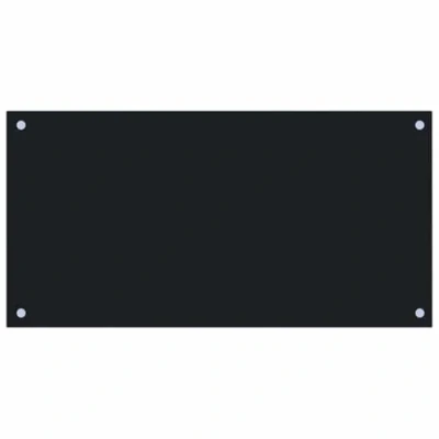Image de vidaXL Dosseret de cuisine Noir 80x40 cm Verre trempé249484