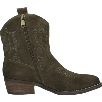 Afbeelding van SUB55 Western boots Enkellaarsjes Hak groen Maat 40