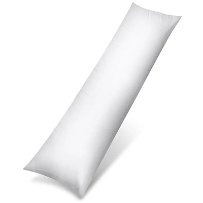 Afbeelding van Utopia Bedding Zijslaapkussen 40 x 145 cm, Microvezel Zwangerschapskussen, ademend en zacht borstvoedingskussen, gewatteerd voedingskussen (wit)