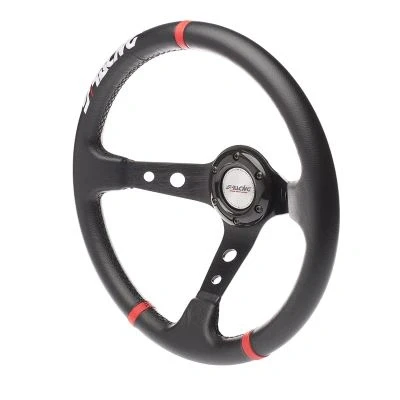 Image de Simoni Racing SR GVL35P Volant Sport, Cuir Eco Noir, 350 mm