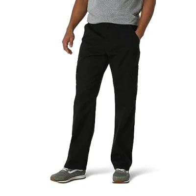 Afbeelding van Wrangler Authentics Klassieke cargobroek, keperstof, casual pasvorm, voor heren, keperstof zwart
