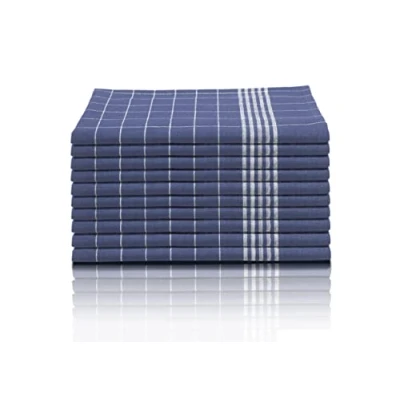 Afbeelding van Glart 48BI2 Set van 10 theedoeken, 50 x 70 cm, 100% katoen, blauw, Oeko Tex Standard 100, voorgewassen voor keuken en servies