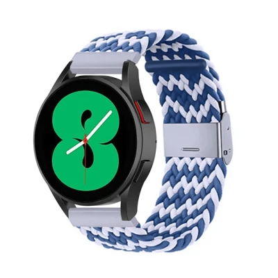 Afbeelding van Garmin Forerunner 55 / 245 645 Braided nylon bandje Blauw wit
