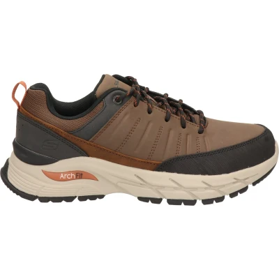 Afbeelding van Skechers Gervin Sportieve veterschoenen, Heren, Maat: 41, Braun Leer en textiel