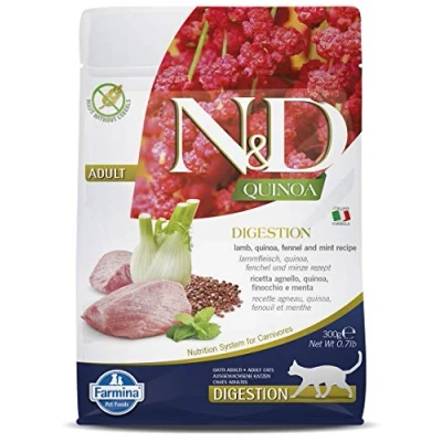 Afbeelding van Farmina N&amp;D Quinoa Adult kat Digestion Lam 300gr