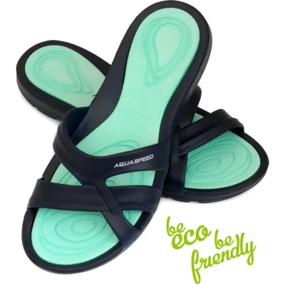 Afbeelding van Aqua Speed Panama Badslippers Dames Navy/Turquoise 36