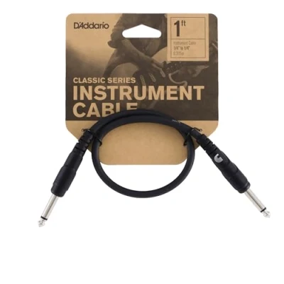 Image de Planet Waves Câble Patch de guitare D&#039;Addario Série Classic d&#039;instrument 0.3048 Mètres Extrémité Droite 3 Pack