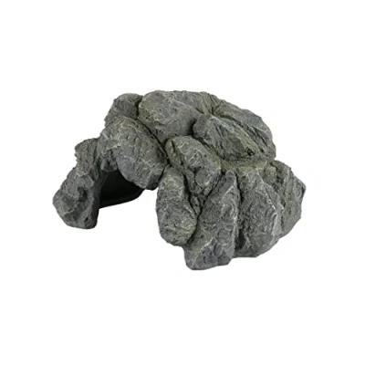 Afbeelding van Terra Della Aquariumdecoratie Reptielen Reptielengrot Xs 15,5x14x9cm Antraciet 1st