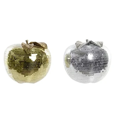 Afbeelding van Discobal DKD Home Decor Ziverachtig Gouden Hars Appel Modern (21 x 21 19 cm) (2 Stuks)