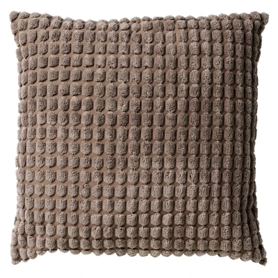 Afbeelding van Dutch Decor ROME Kussenhoes 45x45 cm 100% polyester effen kleur Driftwood taupe