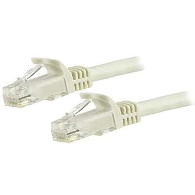 Image de StarTech.com Cordon de raccordement UTP CAT6 (7,5 m) sans crochet blanc RJ 45 (M) pour 7.5 m CAT 6