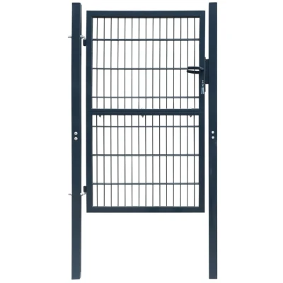 Afbeelding van Poort dubbelstaafmat (enkel) 106x210 cm antracietgrijs