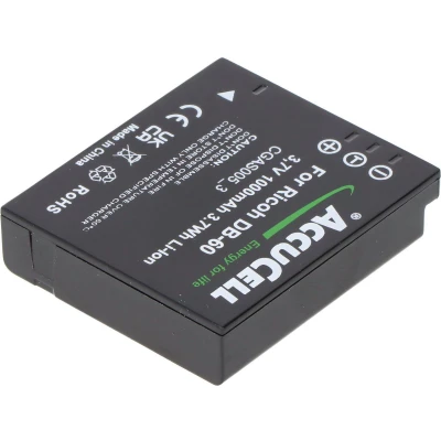 Afbeelding van AccuCell batterij geschikt voor Ricoh DB 60, 65, Caplio R3, R30, GR