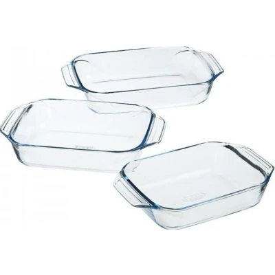 Afbeelding van Pyrex Irresistible Ovenschaal Rechthoekig Set van 3 Stuks
