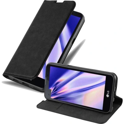 Afbeelding van Cadorabo Hoesje geschikt voor LG X SCREEN in ZWARTE NACHT Beschermhoes met magnetische sluiting, standfunctie en kaartvakje Book Case Cover Etui