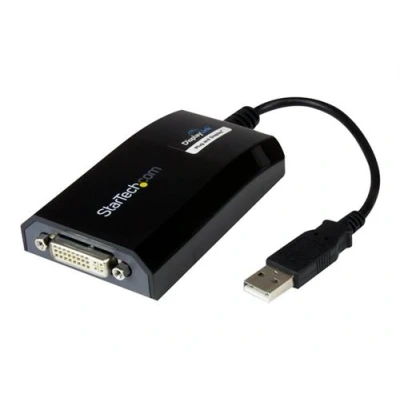 Image de StarTech.com adaptateur USB vers DVI  Carte vidéo externe pour PC et MAC  1920 x 1200 DisplayLink DL 195 16 Mo noir