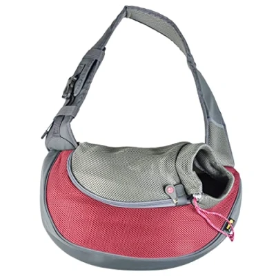 Afbeelding van Ebi Draagtas Hond Draagzak Sarah Crazy Paws Nylon M 34x19x47,5cm Bordeaux 1st