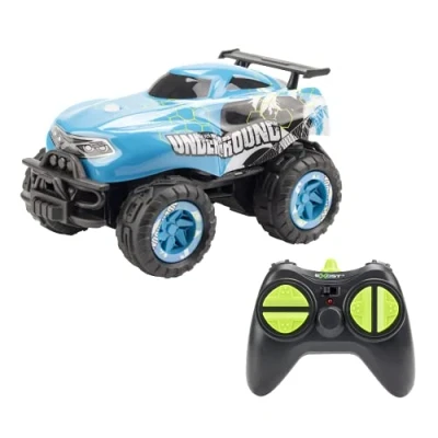 Afbeelding van Exost X Beast 2,4 GHz 13 cm auto met afstandsbediening voor alle terreinen, speelgoed kinderen, vanaf 5 jaar, 20612, mini truck, blauw