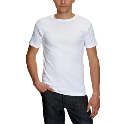 Image de Lot de 2 tee shirts col rond homme Coton Bio Blanc Taille 4