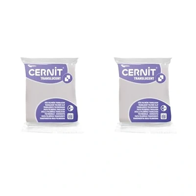 Afbeelding van CERNIT CE9256005AMZC Een set van 2 transparante polymeerdeeg, boetseerklei om te bakken, kleur transparant, blokken 56 g