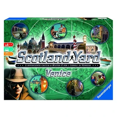 Afbeelding van Ravensburger Scotland Yard Venezia, tafelspel voor het hele gezin, 2 6 spelers, cadeau idee volwassenen en kinderen vanaf 8 jaar, editie in Italiaans