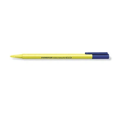 Afbeelding van Staedtler Triplus textsurfer, 362 driehoekige markeerstiften, set van 10 met ultrazachte ronde punt, ideaal voor het markeren fijne prints, fluorescerende gele inkt, stuks