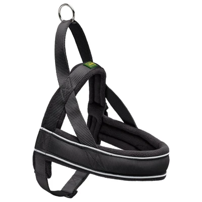 Afbeelding van Hunter Harnas Norweger Racing Nylon Zwart&amp;Zwart Hondenharnas 82x105x3.8 cm