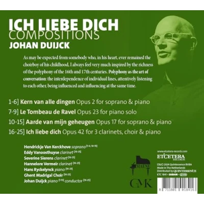 Afbeelding van Hendrickje Van Kerckhove &amp; Eddy Vanoosthuyse Ich Liebe Dich Compositions (CD)