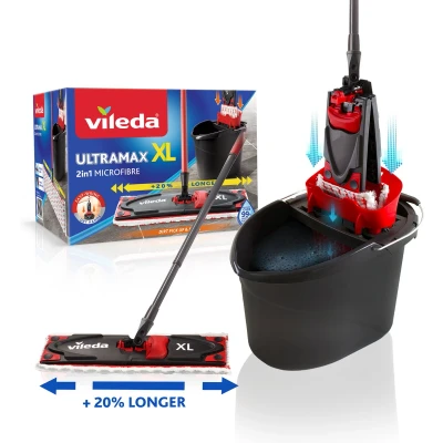 Afbeelding van Vileda UltraMax Power 2in1 XL Compleet systeem Zwart Rood Wit