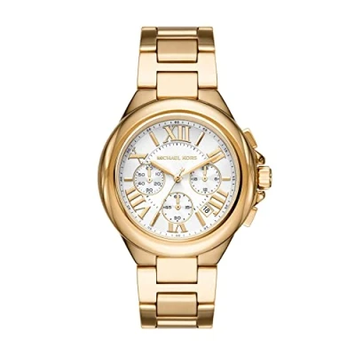 Afbeelding van Michael Kors Camille Chronograaf goldcoloured, Dames, Maat: One Size, Gold coloured