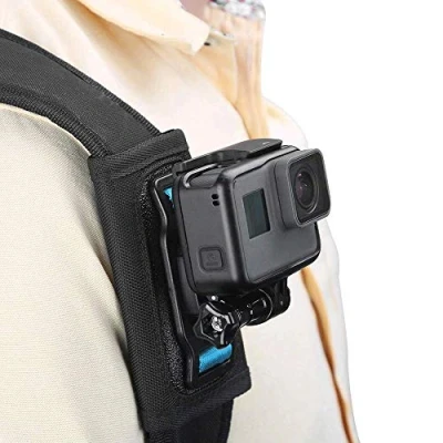 Afbeelding van TELESIN Rugzakriem met verstelbare plaat, snelsluiting voor GoPro Hero 2018/7/6/5/4/3, Session, Xiaomi YI, SJCAM, APEMAN, Campark, Crosstour
