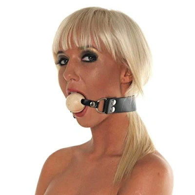 Afbeelding van Rimba Bondage Play Gag met houten bal