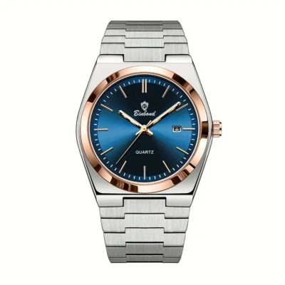 Afbeelding van Binbond HerenHorloge Rosé met Blauw
