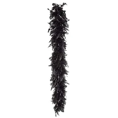 Afbeelding van Boland Boa 50 g Glamour zwart/zilver Zwart Volwassenen Unisex Showgirl Glitter and