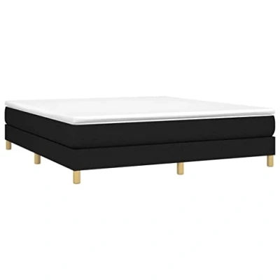 Image de vidaXL Cadre de lit sans matelas noir 160x200 cm tissu3120526