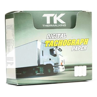 Afbeelding van 6 rollen gecertificeerde tachograaf thermisch papier voor digitale 57/8 mm Thermal King