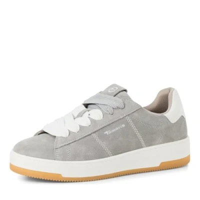 Afbeelding van Tamaris Sneakers laag Light grey, Dames, Maat: 39, grey Veloursleer