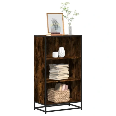 Afbeelding van Boekenkast 60x35x107,5 cm bewerkt hout gerookt eikenkleurig