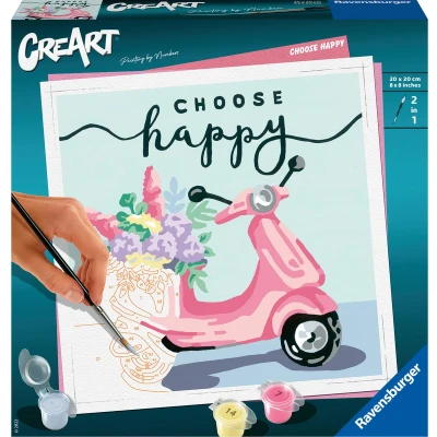 Afbeelding van CreArt Schilderen op Nummer Choose Happy