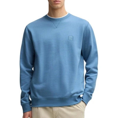Afbeelding van BOSS Westart Sweater, Heren, Maat: Large, Open blue