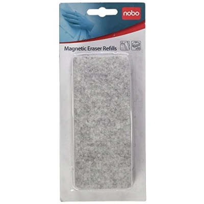 Afbeelding van Nobo Navullingen Voor Magnetische Bordwisser Whiteboards, Pak Met 10 Stuks Bordenwisser