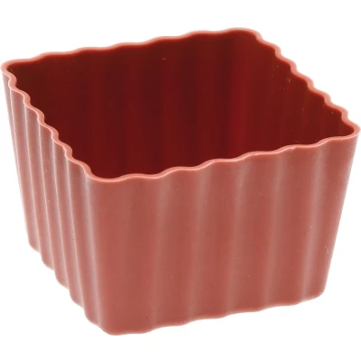 Afbeelding van Siliconen Bakvorm Sambonet Cupcake vierkant mini voor 6 stuks