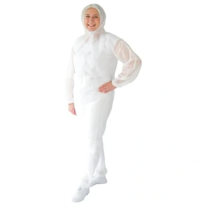 Afbeelding van 1 x ARNOMED werkpak voor heren, extra sterk, wit wegwerppak 50 g/m², lakbescherming maat XL (140 178 cm), verfcombinatie met capuchon, PP wegwerpverfcombinatie