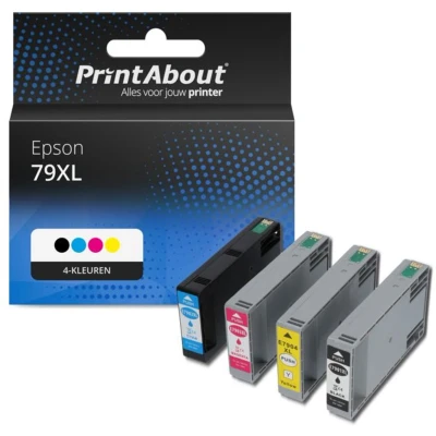 Afbeelding van Huismerk Epson 79XL (T79014010) Inktcartridge 4 kleuren Voordeelbundel Hoge capaciteit